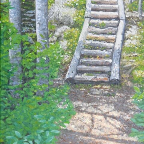 "Stairs 2"
12 in. by 24 in.
Oil on canvas
CAD$450
From Deadmans Bay Path